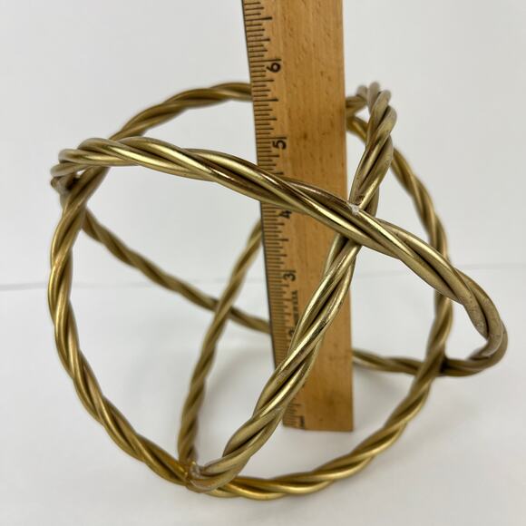 Gold Twisted Rope Sphere Orb Decor - Picture 2 of 4